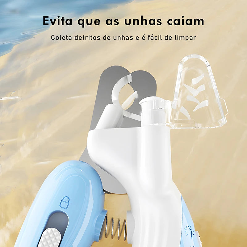 Cortador de unhas multiuso para animais de estimação com luz LED para cães e gatos, limpeza, cosa, proteção